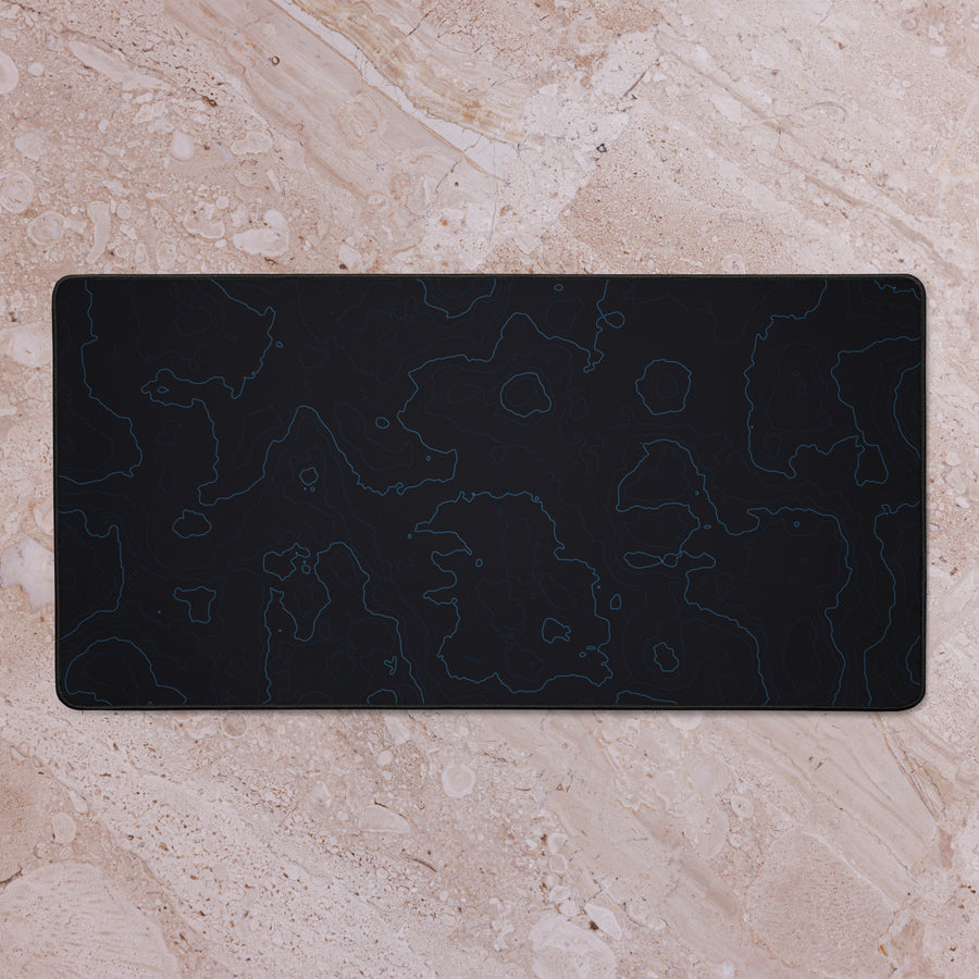 Neural Topography — Signal Blue XL Desk Mat