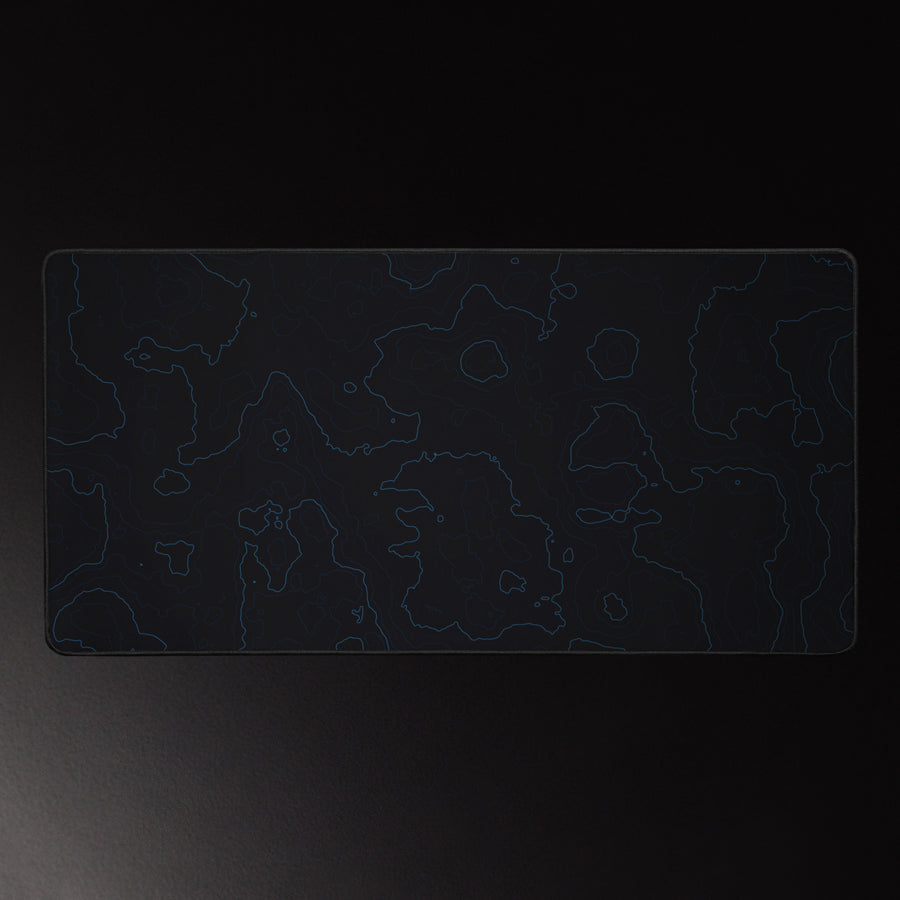 Neural Topography — Signal Blue XL Desk Mat