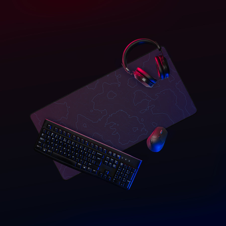 Neural Topography — Signal Blue XL Desk Mat