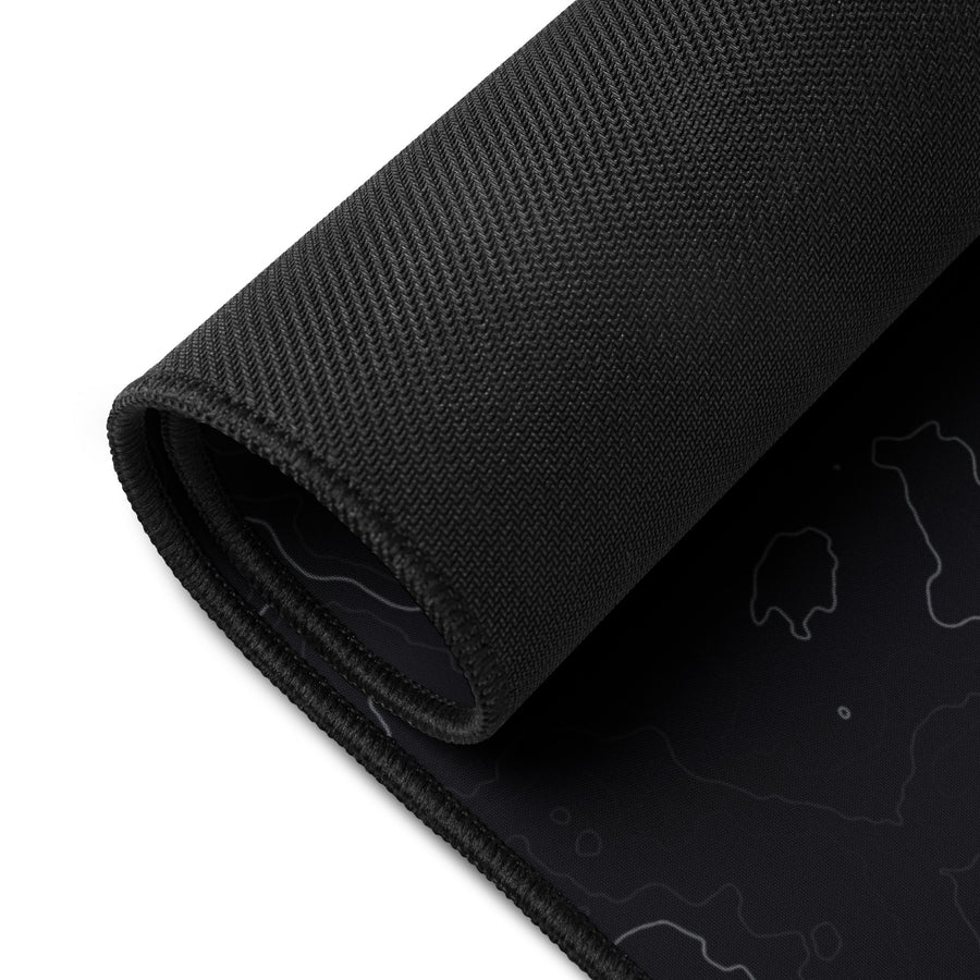 Neural Topography — Graphite Silver XL Desk Mat