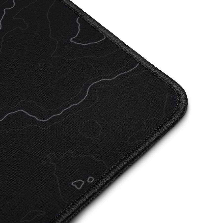 Neural Topography — Graphite Silver XL Desk Mat